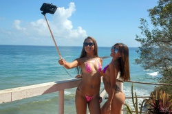 Lola Banny & Anastasia Delgado in G-string bikini for Watch4beauty