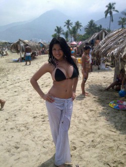 Cristina Pantoja aka Natalia Spice at the beach