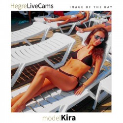 Hegre LiveCam model Kira in black bikini