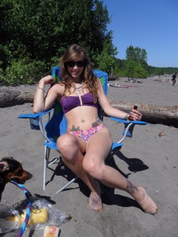 MFC LillianRose at the beach in bikini